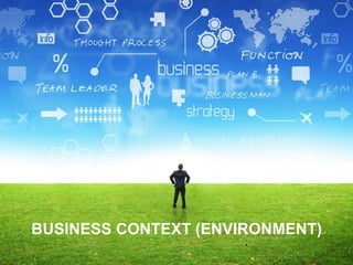 BUSINESS CONTEXT (ENVIRONMENT)

 