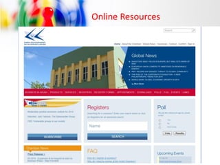 Online Resources

 