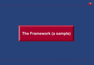 6




The Framework (a sample)
 