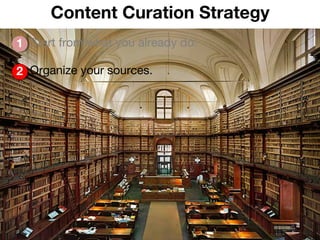 Content Curation Strategy
2. Organize your sources.




                            @arabellatv | #leancontent
 
