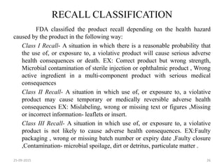 Market complaints and product recall | PPTX
