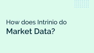 How does Intrinio do
Market Data?
 