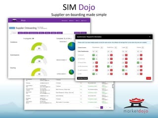 SIM Dojo
Supplier on-boarding made simple
 