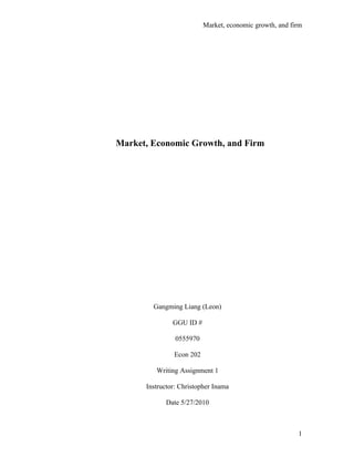 Market, economic growth, and firm  