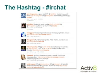 The Hashtag - #irchat
 