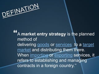 An organization willing to “go international”
faces 3 major issues.

•   Marketing – which countries, which
    segments, ...