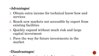 Market entry strategies in the context of international 