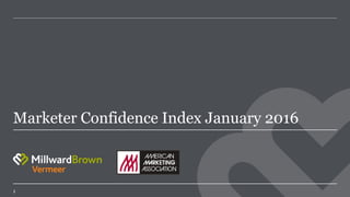 1
Marketer Confidence Index January 2016
 