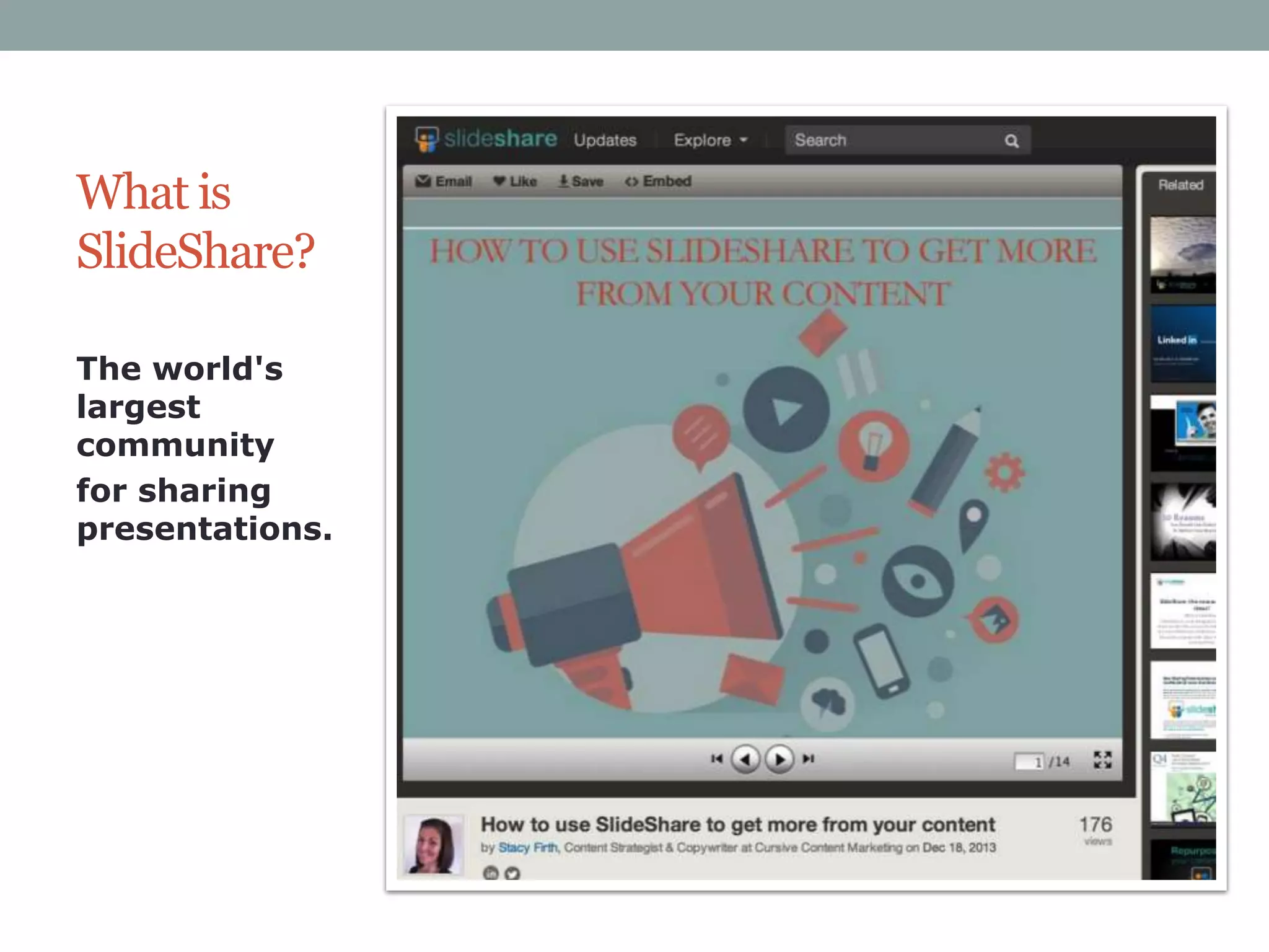 What is
SlideShare?
The world's
largest
community
for sharing
presentations.

 