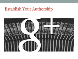 Establish Your Authorship

 