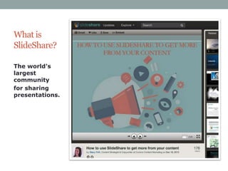 What is
SlideShare?
The world's
largest
community
for sharing
presentations.

 
