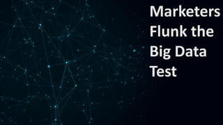 Marketers
Flunk the
Big Data
Test
 