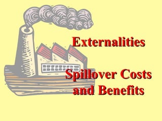 Externalities

Spillover Costs
 and Benefits
 