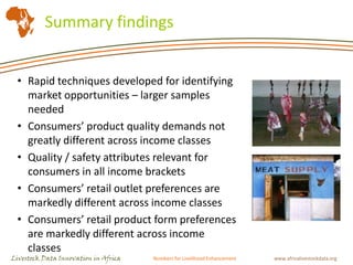 The market for animal-sourced foods in Tanzania: Business opportunities for small-scale livestock producers?