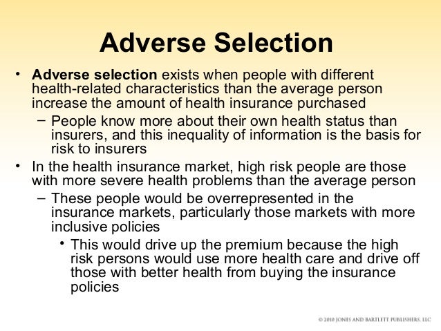 Adverse Selection Health Insurance Definition : Ten