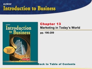 pp. 196-209 Chapter 13   Marketing in Today’s World 