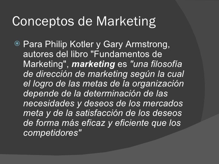 Concepto de Marketing