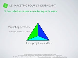 2.    LE MARKETING POUR L’INDEPENDANT

3. Les relations entre le marketing et la vente




     Marketing personnel
      ...