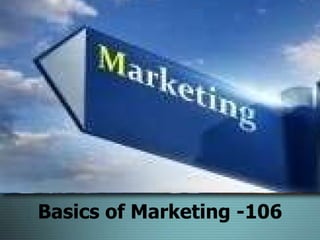 Marketing




Basics of Marketing -106
 