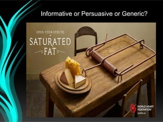 Informative or Persuasive or Generic?
 