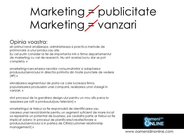 Ce este Marketing-ul. Elemente de baza