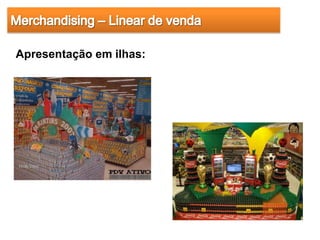 Apresentação em ilhas:
 