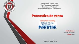 Universidad Fermín Toro
Vice-Rectorado Académico
Decanato de Postgrado
Maestría en Gerencia Empresarial.
Realizado por:
Leonett, Zhajaisky
Grupo: 15A
Maturín, Junio 2016.
 