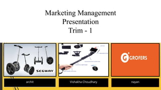 archit Vishakha Choudhary nayan
Marketing Management
Presentation
Trim - 1
 