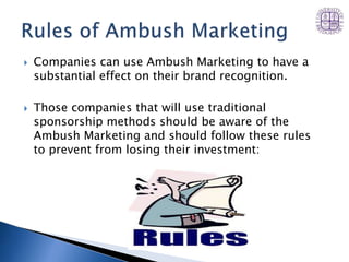 Ambush Marketing using example of Beijing Olympics (Li Ning effect) | PPTX