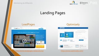 Marketing de Afiliación

Landing Pages
LeadPages

http://www.leadpages.net/products/

Optimizely

https://www.optimizely.com/

 