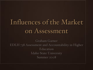 Influences of the Market on Assessment ,[object Object],[object Object],[object Object],[object Object]