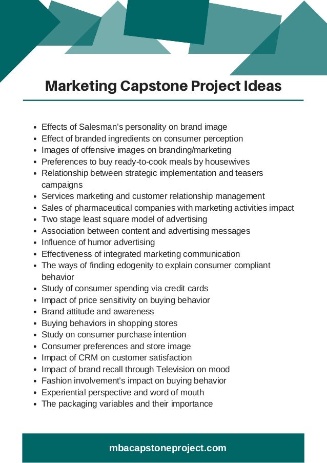 capstone project topics for marketing
