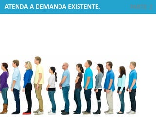 ATENDA A DEMANDA EXISTENTE. PARTE 2
 