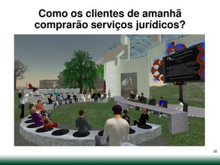 Como os clientes de amanhã
comprarão serviços jurídicos?




                                32
 