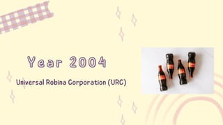 Year 2004
Year 2004
Universal Robina Corporation (URC)
 
