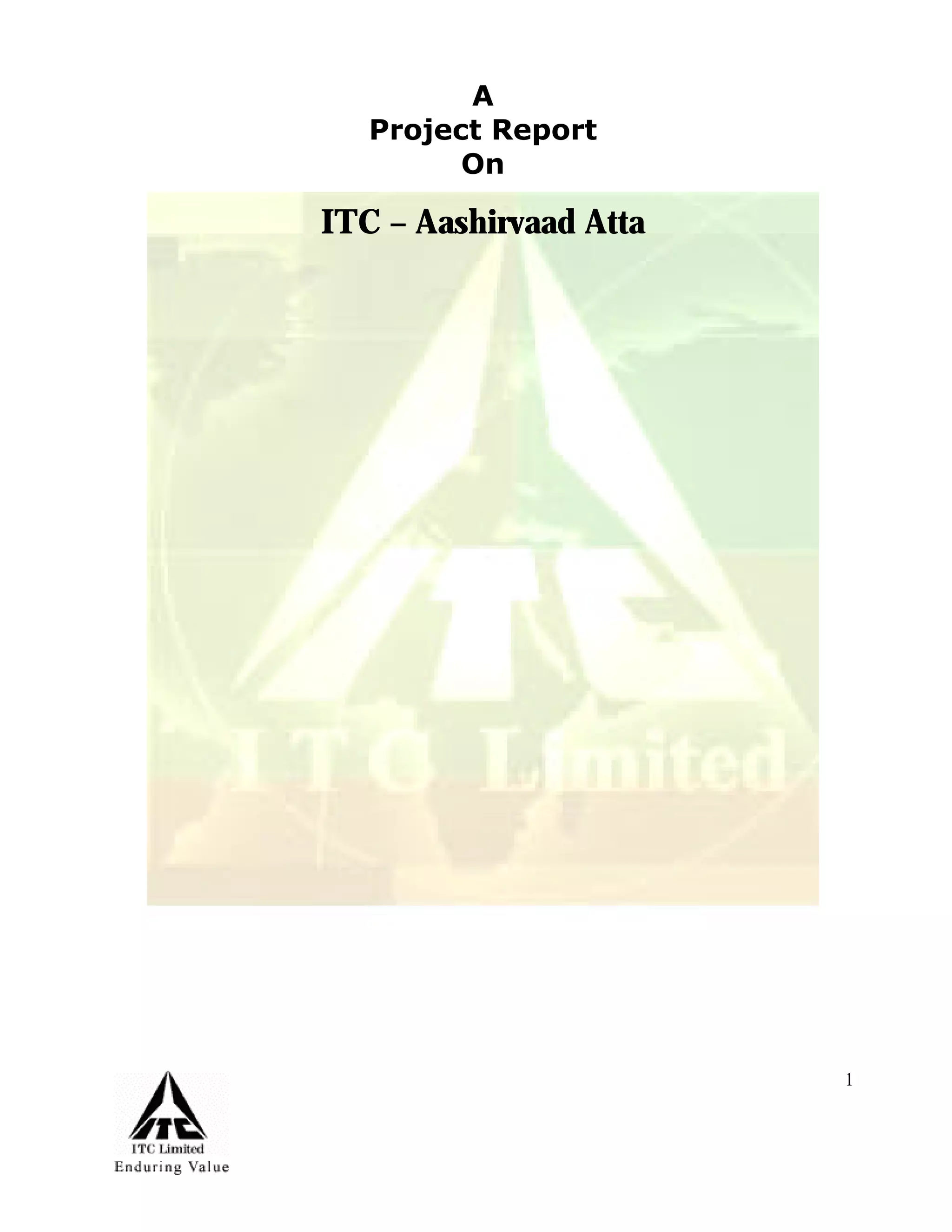 Marketing Management Project Itc Aashirvaad Atta