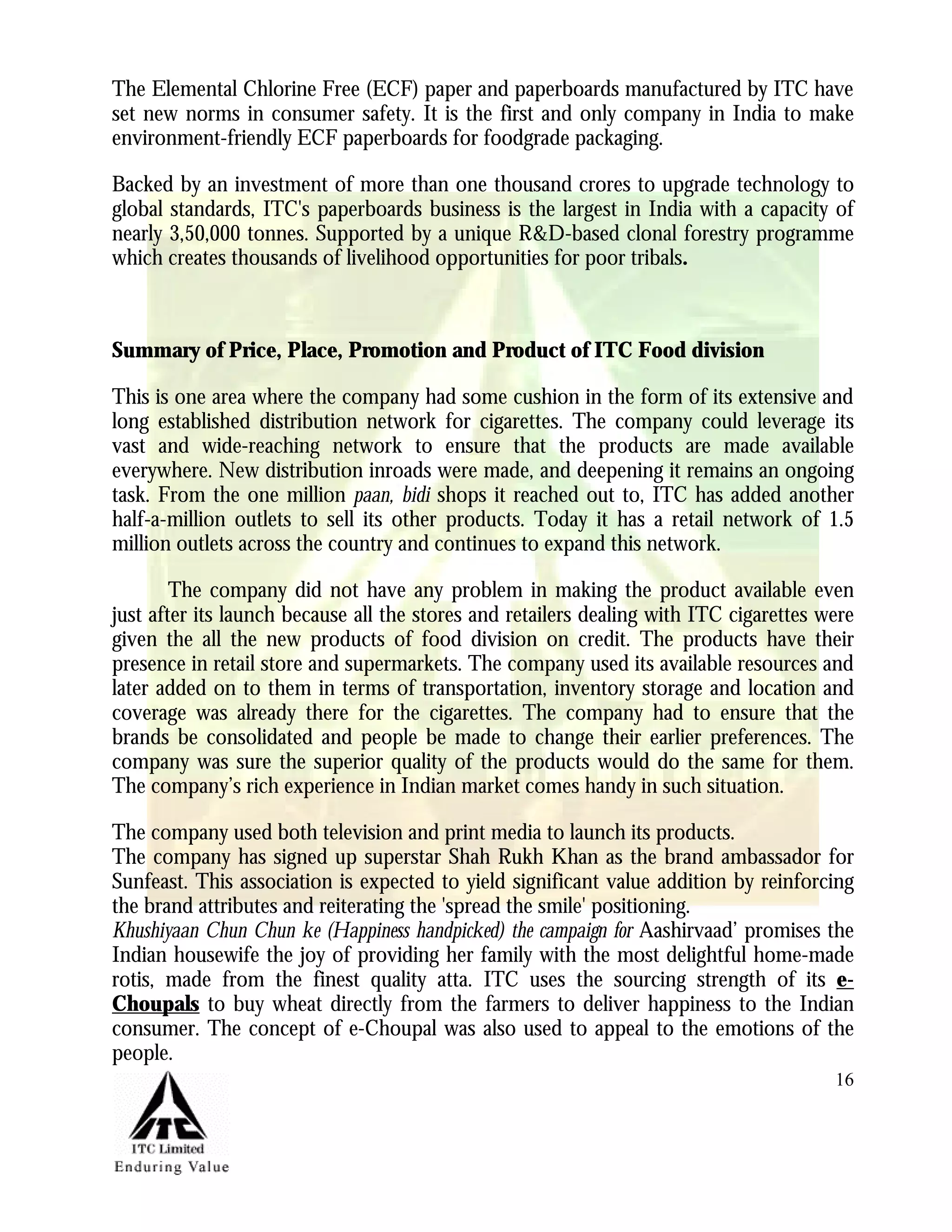 Marketing Management Project Itc Aashirvaad Atta