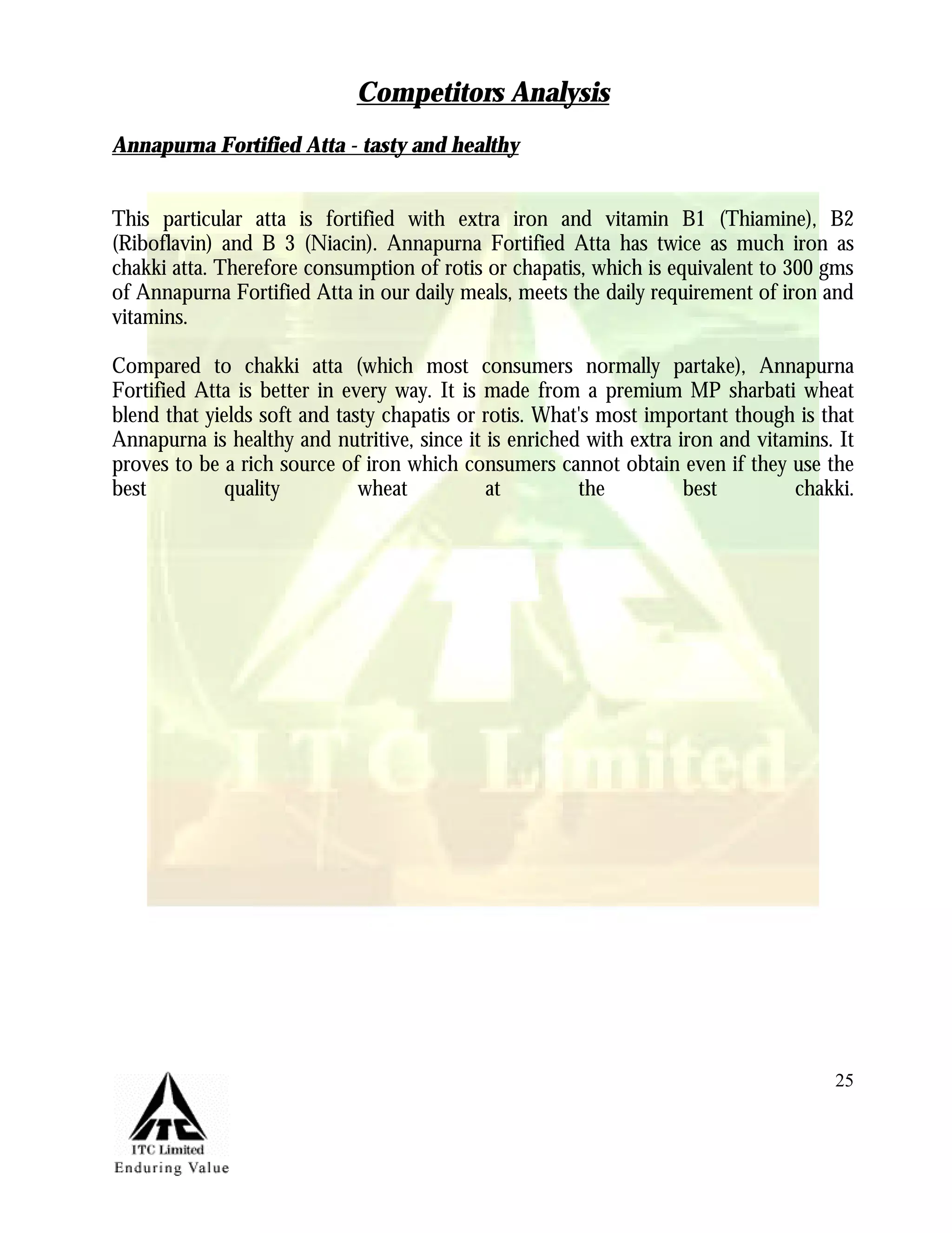 Marketing Management Project Itc Aashirvaad Atta