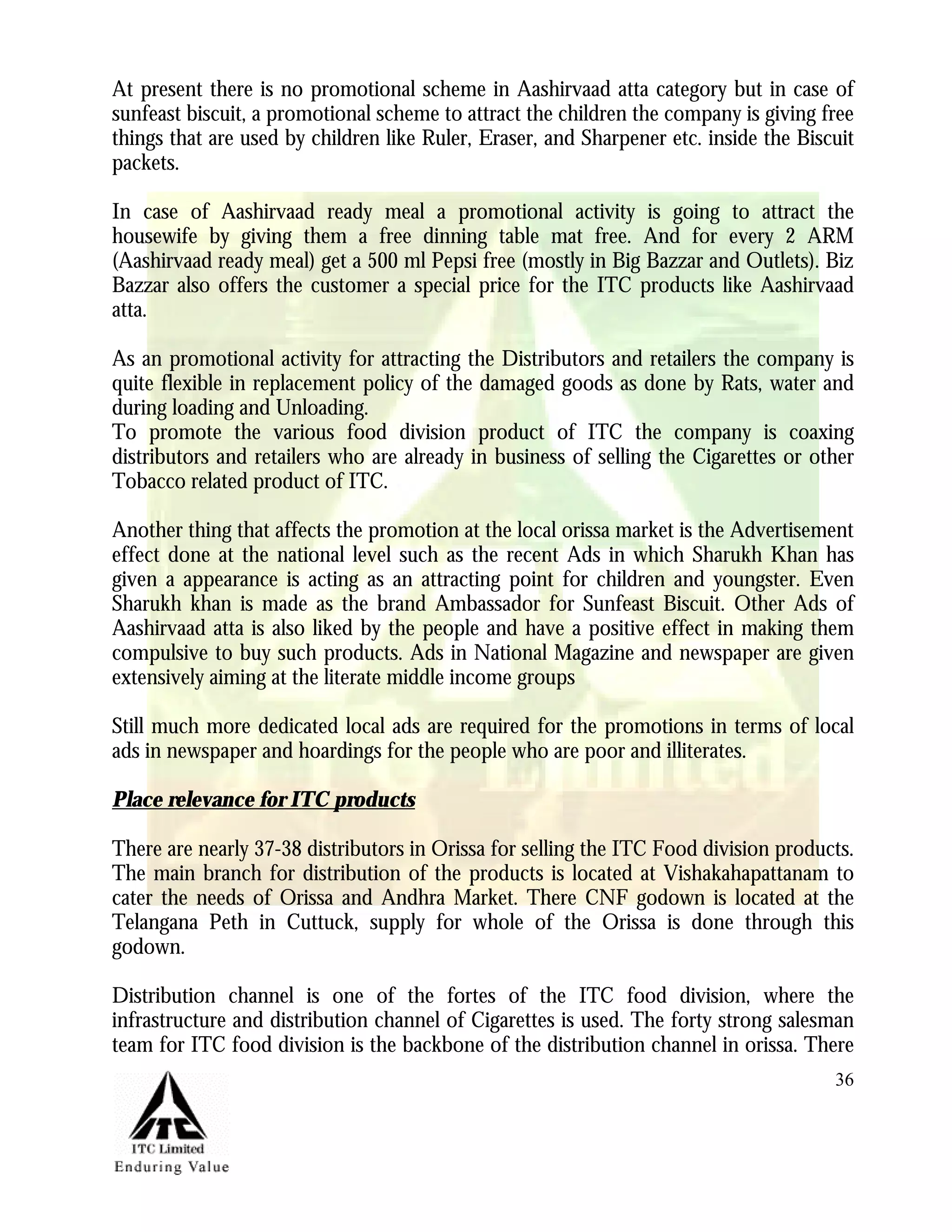 Marketing Management Project Itc Aashirvaad Atta