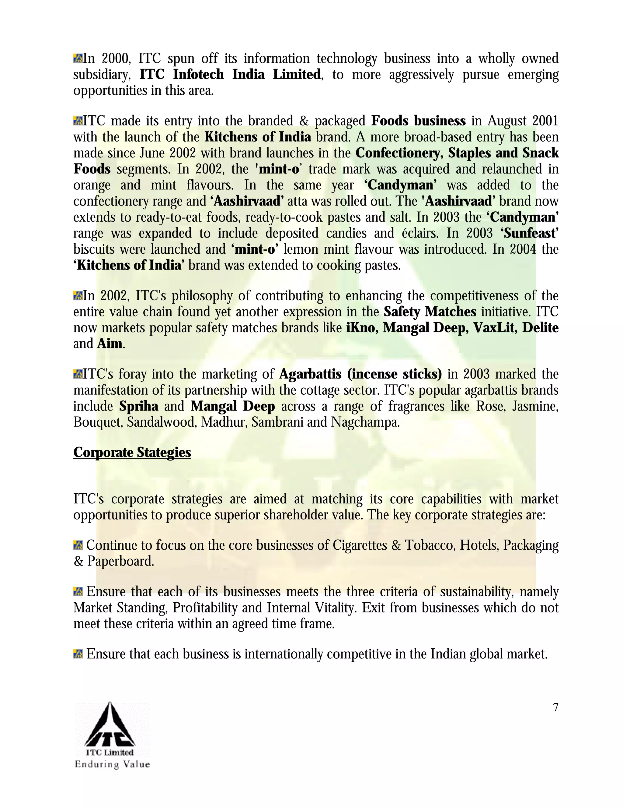 Marketing Management Project Itc Aashirvaad Atta