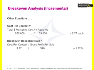 Marketing Math: Key Metrics to Maximize Marketing Dollars | PDF