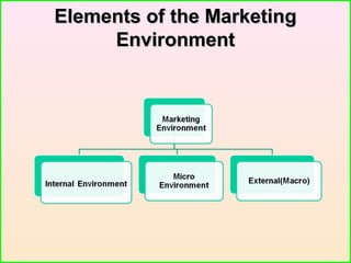 Elements of the MarketingElements of the Marketing
EnvironmentEnvironment
 