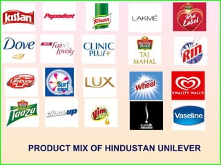 PRODUCT MIX OF HINDUSTAN UNILEVER
 