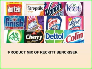 PRODUCT MIX OF RECKITT BENCKISER
 