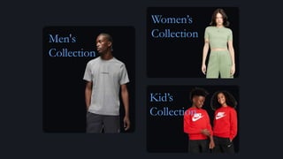 Women’s
Collection
Men's
Collection
Kid’s
Collection
 