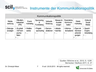 Der Marketing-Mix im Bildungsmarketing