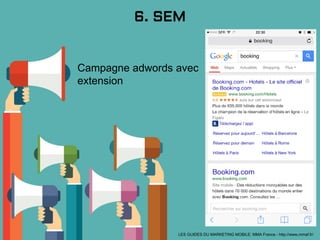 6. SEM
Campagne adwords avec
extension
LES GUIDES DU MARKETING MOBILE: MMA France - http://www.mmaf.fr/
 