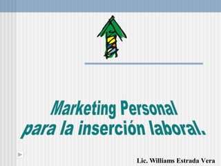Lic. Williams Estrada Vera Marketing Personal  para la inserción laboral. 