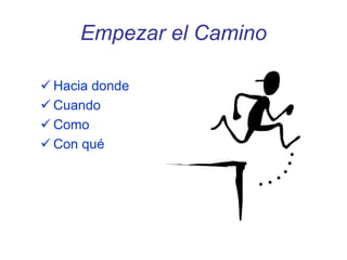 Empezar el Camino
 Hacia donde
 Cuando
 Como
 Con qué
 