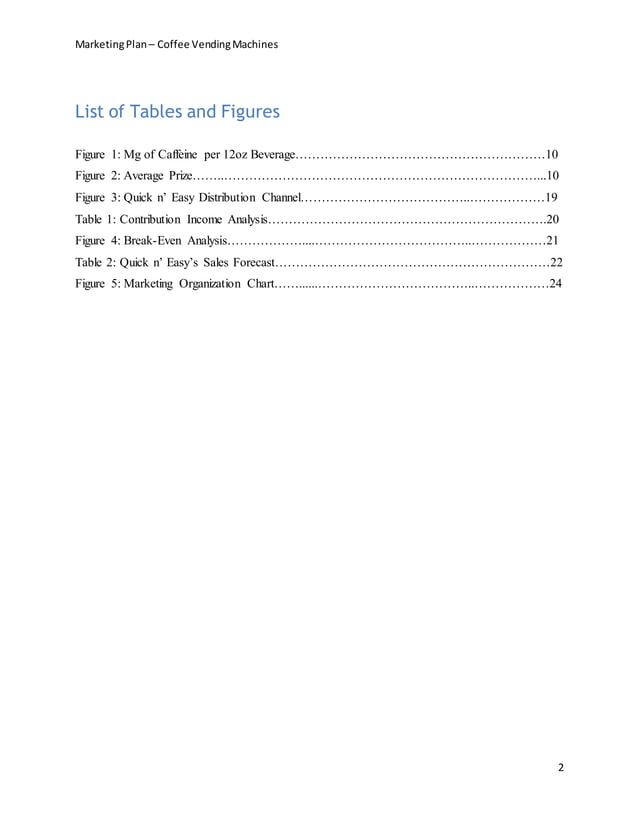 Marketing plancoffeevendingmachines